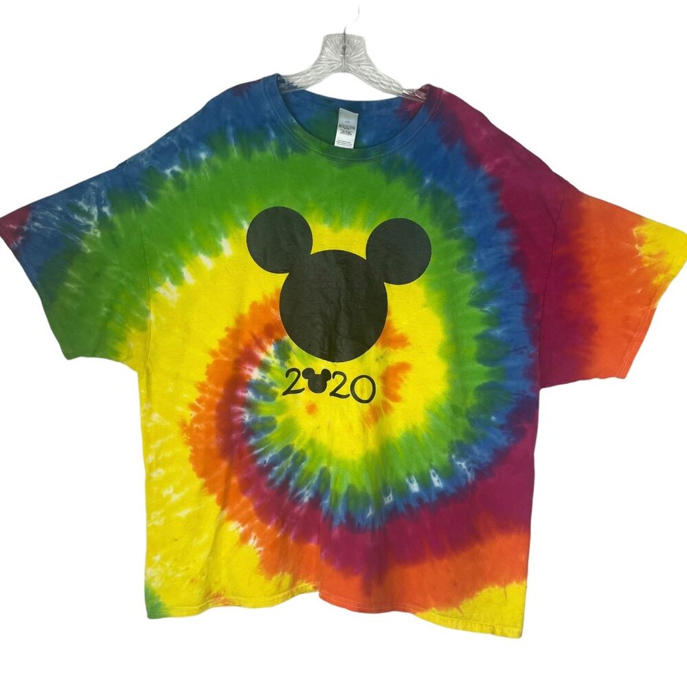 Colortone Disney TieDye Tshirt Womens‎ 3XL Rainbow 2020 Mickey Mouse